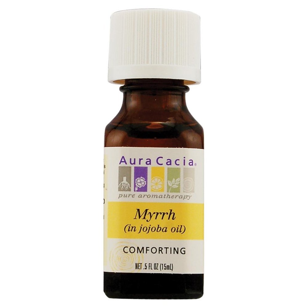 Aura Cacia Precious Essentials Myrrh Blend Jojoba Oil, 0.5 Ounce - 6 per case.6
