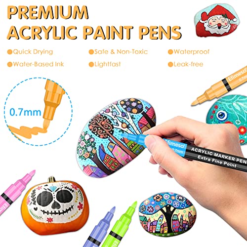Restly RESTLY-ACR60 Acrylic Paint Pens, 60 Colors Acrylic Paint Marker thumb #1