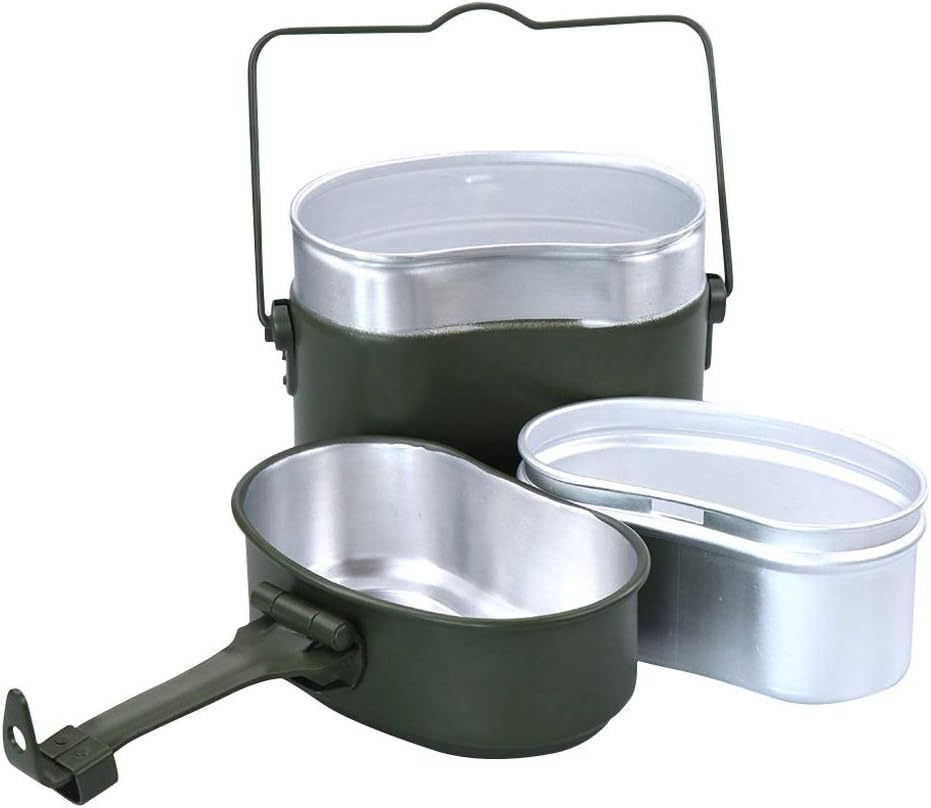 3 in 1 Outdoor Camping Lunch Box Tableware Hiking Picnic Survival Lunch Pot Bowl Portable Cookware Set