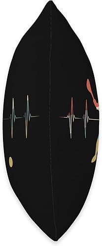 Miniatura 2 de Vigoro Heartbeat Retro ECG EKG Sportsman - Almohada (18 x 18 pulgadas), multicolor