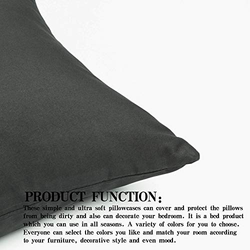 Ntbay 20190118TPC-DARK GREY Zippered Toddler Pillowcases Set Of 2, 100% Brushed Microfiber 13X18 Pillowcases, Super Soft And Cozy Travel Kids Nursery Pillow Cases thumb #4