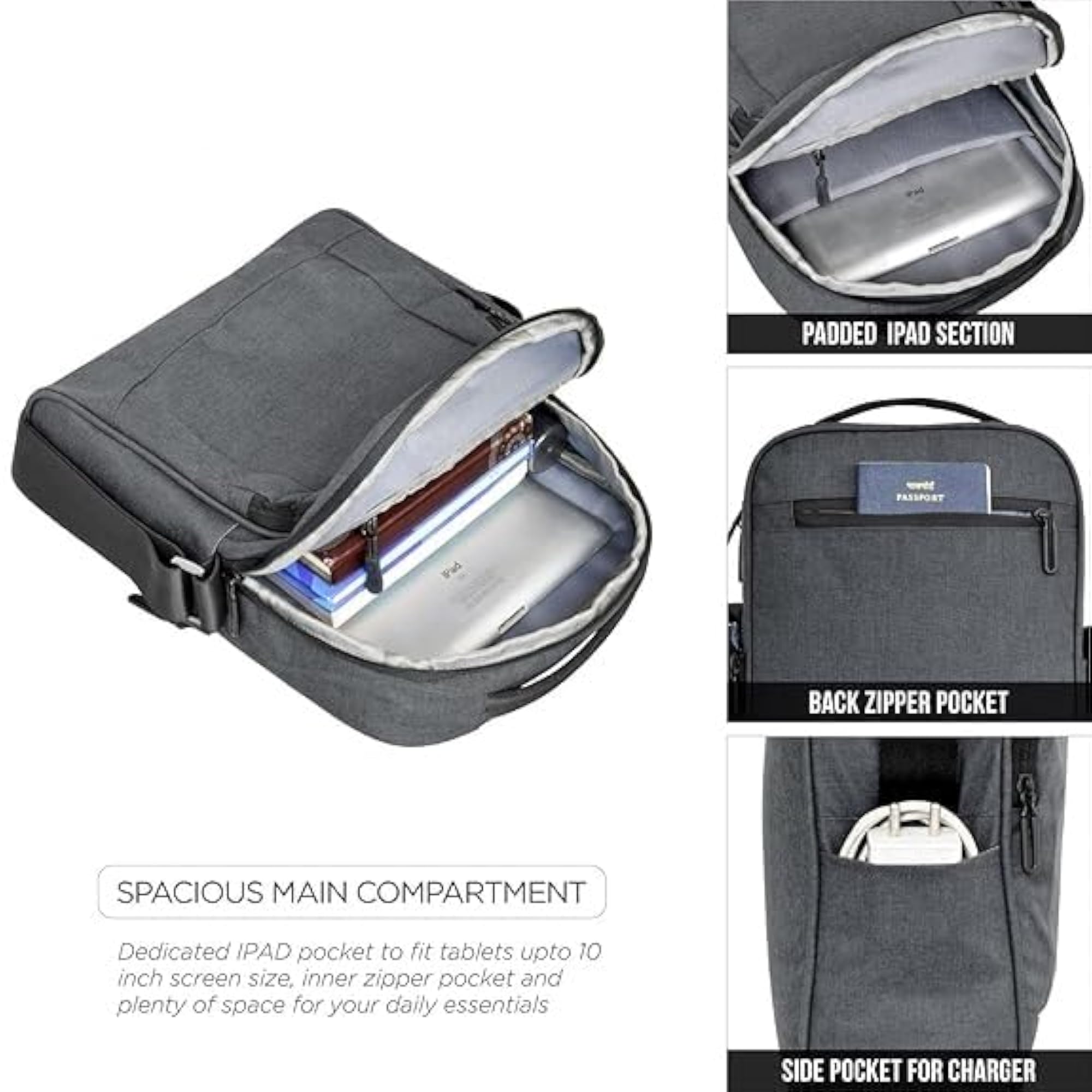 Dezo Sling Bag with Multiple Pockets for Men and Women