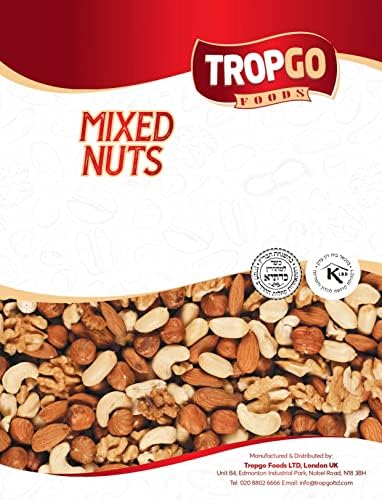 Tropgo roasted salted mixed nuts - 500g- Packed fresh, Healthy Jumbo Nuts with fibre, protein and minerals, perfect for snacking