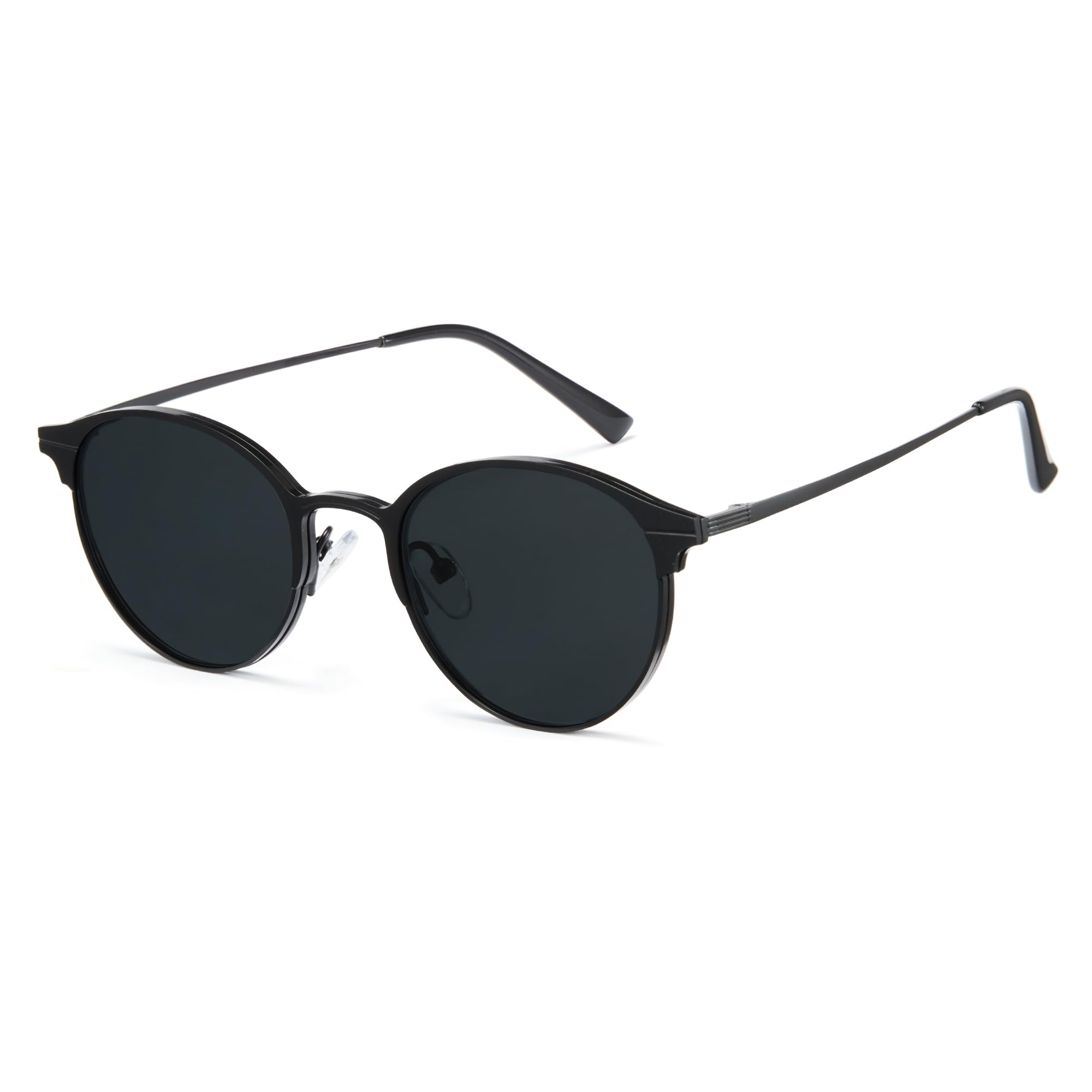 Cyxus Brillengestelle mit 5PCS Magnetisch Clip Polarisierte Sonnenbrille Herren Damen Leichtes Edelstahl Rahmen Sonnenbrille UV 400 für Fahren Angeln Reisen P1212