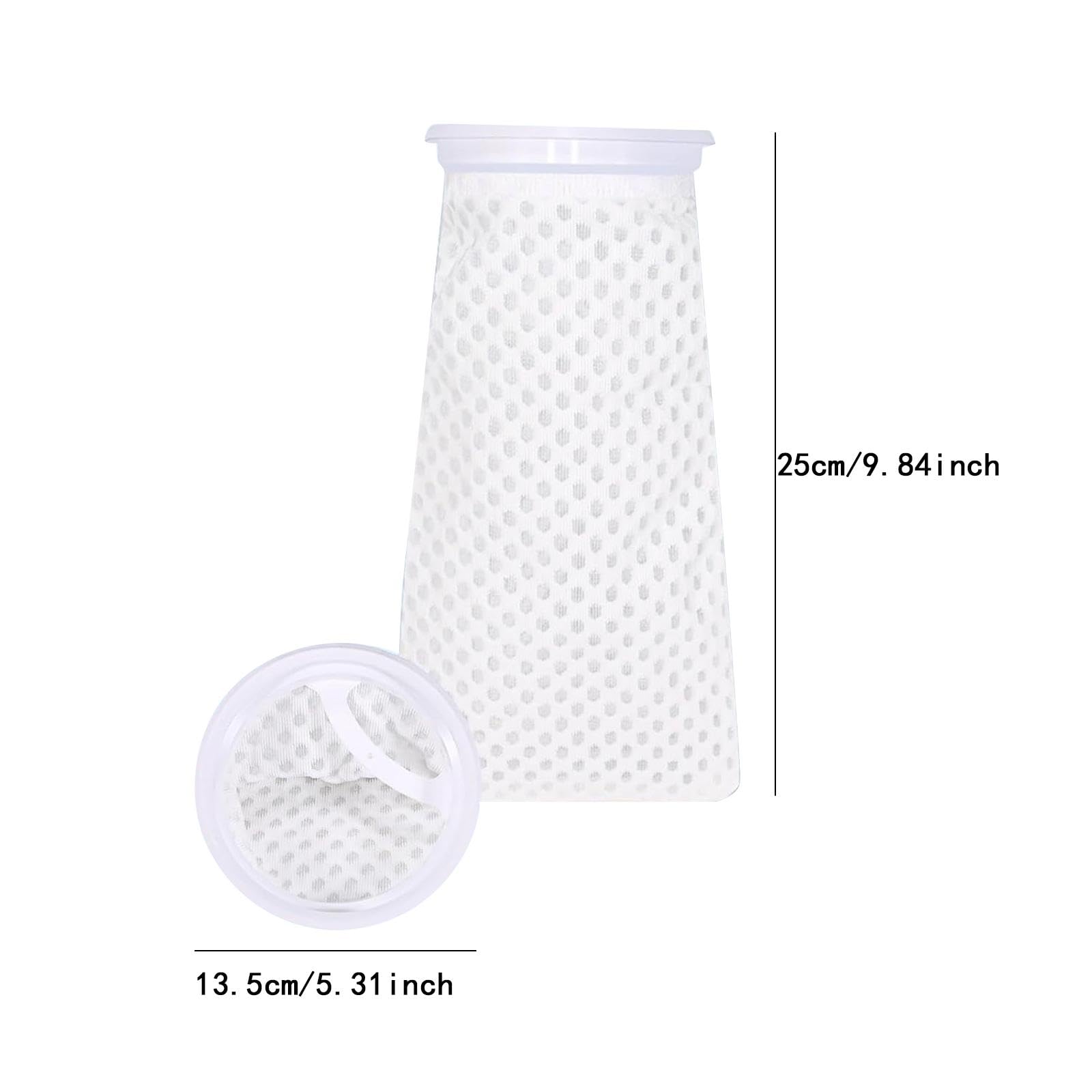 12 calcetines de filtro de acuario de malla de 150 micras reutilizables para tanque de peces, bolsa de filtro de 4 pulgadas, accesorio de mejora de la calidad del agua