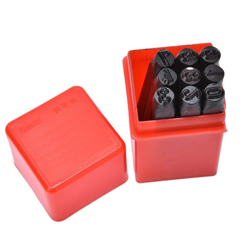 Rocwing Steel Punch Stamps Set of Alphabet or Number, Varieties of Sizes (6mm Numbers)