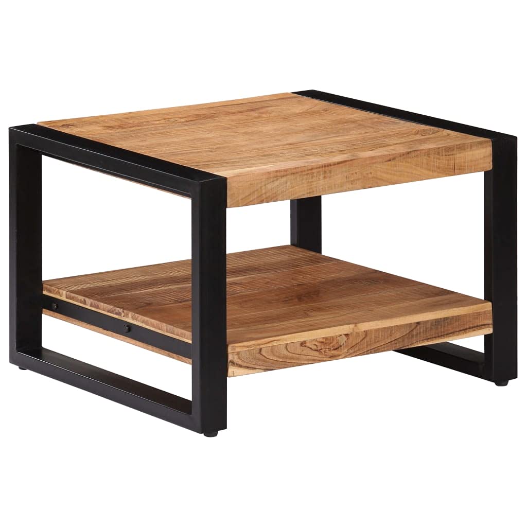 Table basse en bois massif 60x60 cm meuble de salon avec rangement