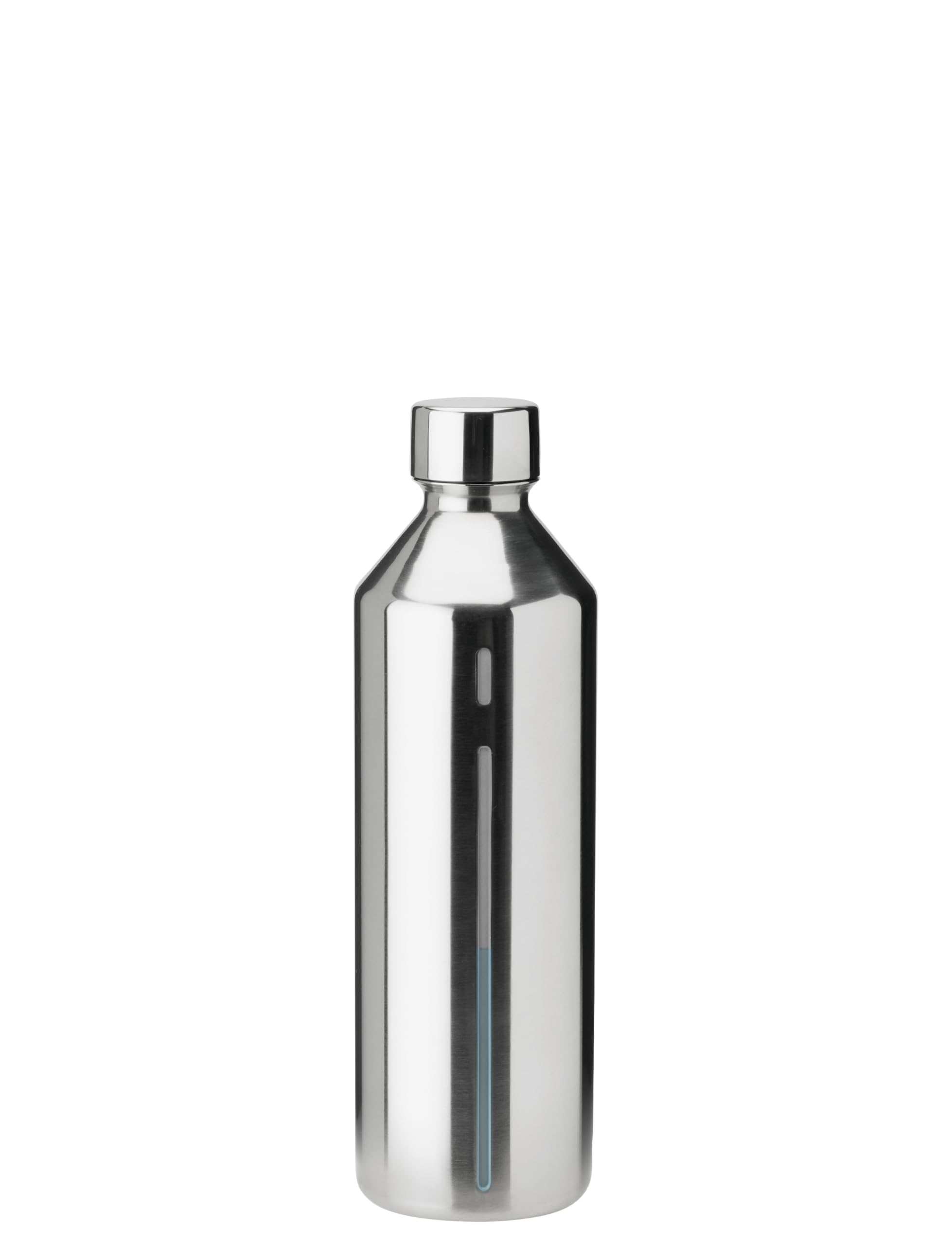 Stelton Brus Sparkling Water Maker Bottle, Steel – 1.15 L Stainless-Steel Carbonator Bottle, Leak-Proof, Plastic-Free and No Expiry Date