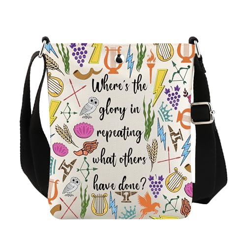 UJIMS Heroes of Olympus Inspired Gift PJ Quote Blood Horse Crossbody Bag PJ Movie Fan Gift