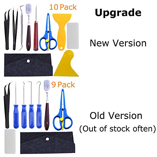 10 Pieces Craft Vinyl Weeding Tools Stainless Steel Precision Craft Basic Set Craft Vinyl Tools for Weeding Vinyl, HTV, Lettering