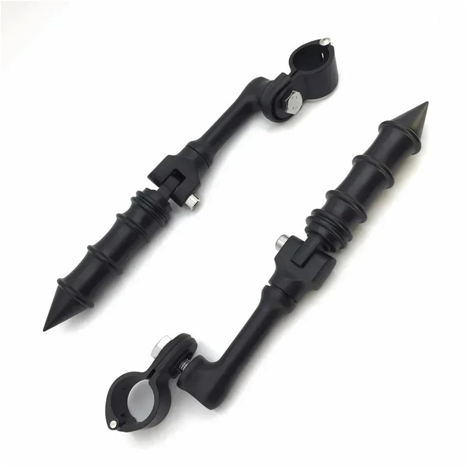 Kit support de repose-pieds coudés 1,25 pouce en finition chrome robuste pour moto custom