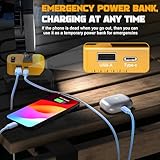 Ecarke Cordless LED Work Light - 48W/4800LM, 6500K Colour Temperature, Portable Flashlight for Dewalt 20V Battery, Type-C & USB Charging - Ideal for Camping, Hiking & Construction Sites(No Battery) - Image 4