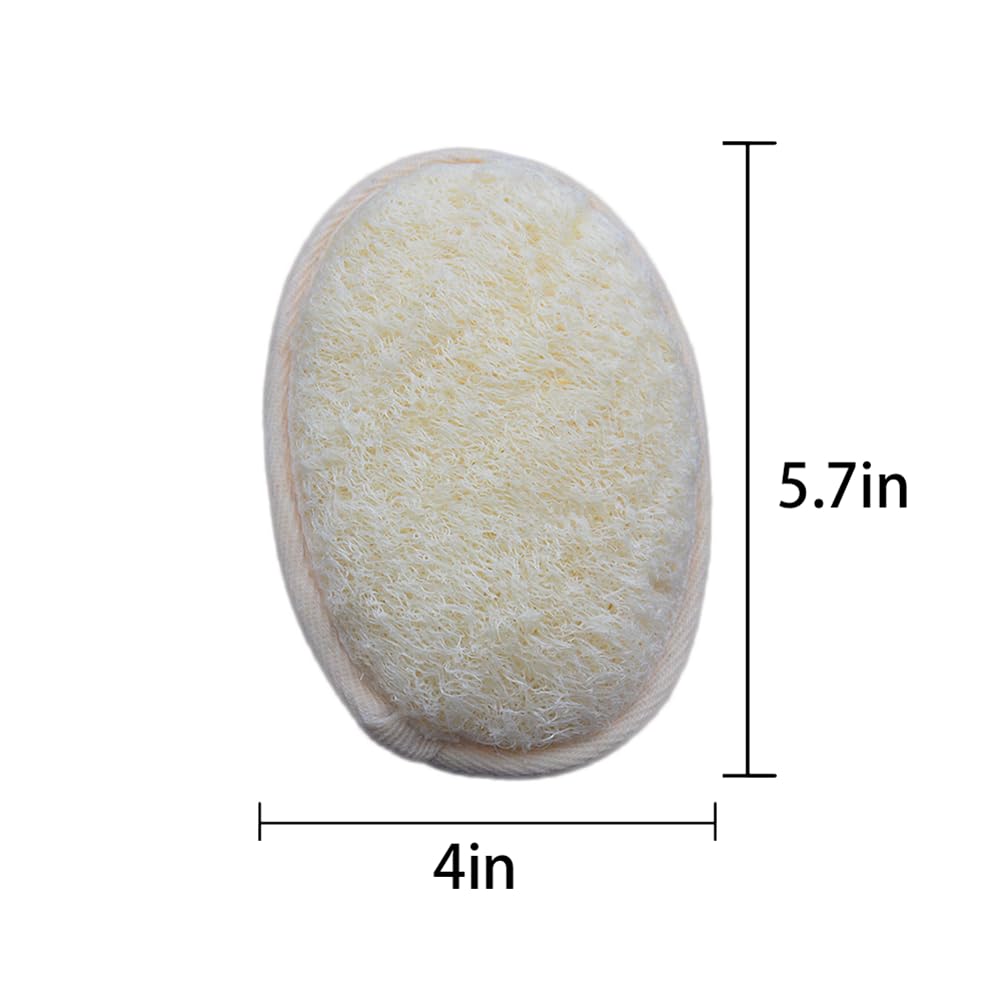 2-Pack Exfoliating Body Scrubber Loofah Sponge,Loofah Sponge Exfoliating Body Scrubber - Natural Luffa & Terry Cloth, Body Scrubbers for Men and Women,Perfect for Bath Spa and Shower