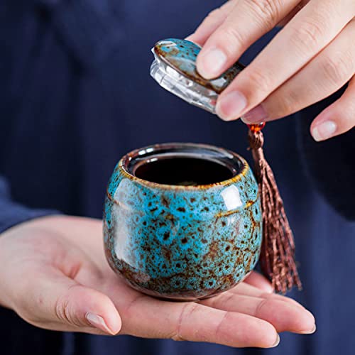 Small Urns for Human Ashes, Decorative Cremation Keepsakes Made of Ceramic, Mini Urns for Adult Ashe, Funeral for Pet, Small Amount of Cremated Remains, Display Burial at Home Offi image 4