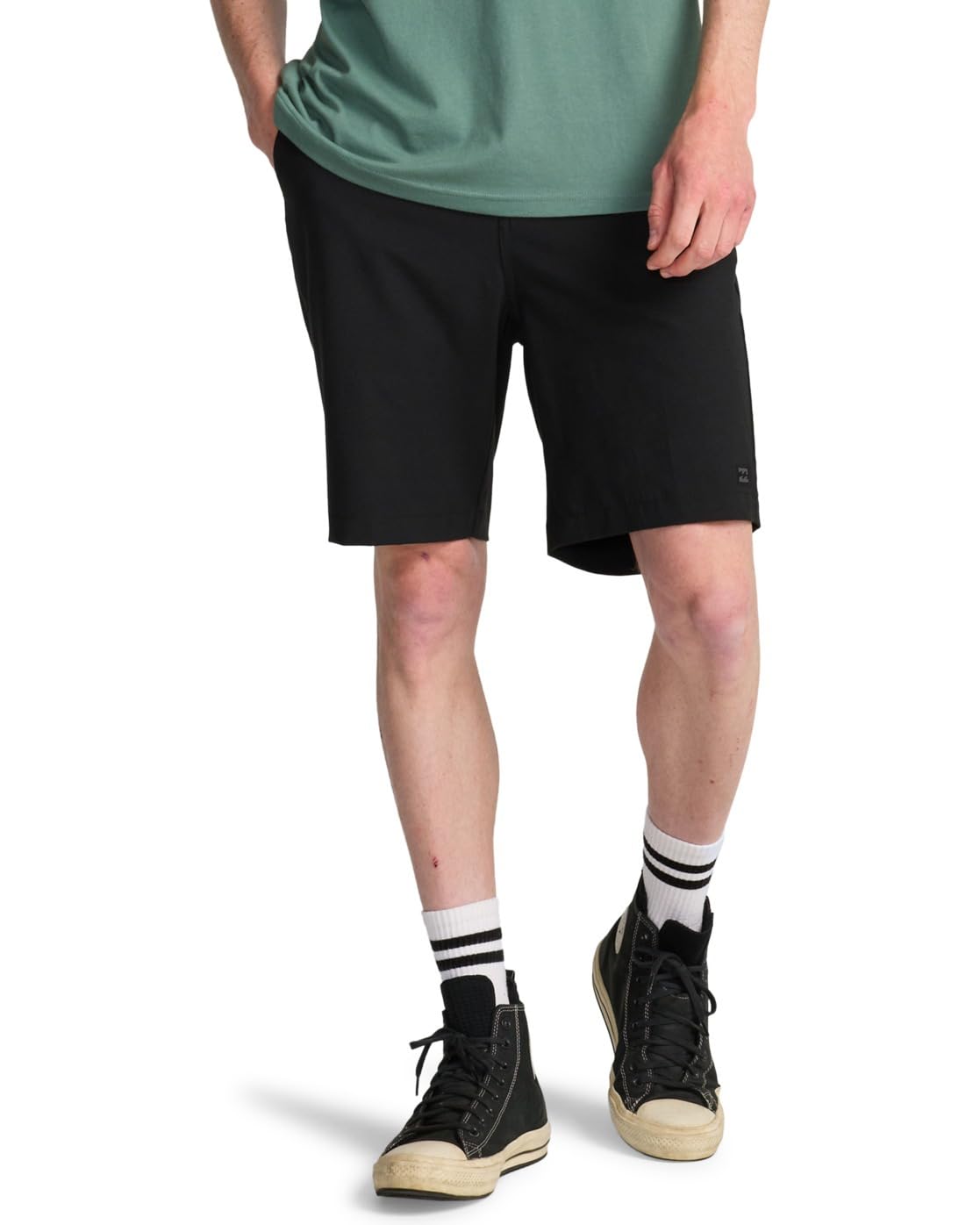 Billabong Men's Black Crossfire Solid 20" - Submersible Walk Shorts For - Submersible Walk Shorts