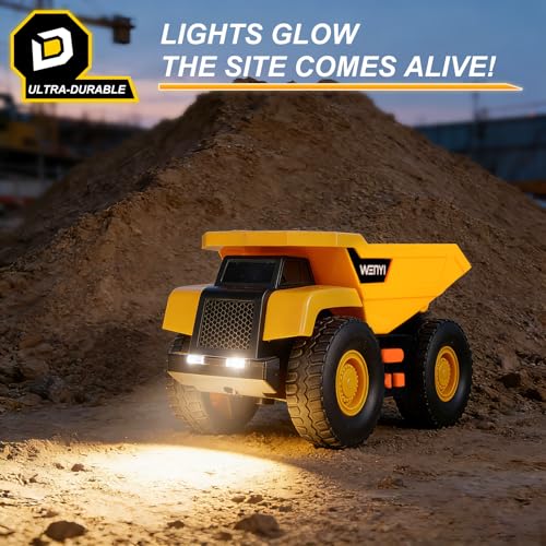 Image of 5 PCS Construction Vehicles Toy Set for Kids - Friction Powered Bulldozer, Dump Truck & Road Roller with Lights & Sounds, Sandbox Beach Sand Toys for Toddlers Boys Girls Ages 3-5 4-8, Birthday Gift