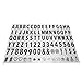 Produktbild QINGRAN, 84 Stück / 1 Beutel Cinema Light Box Buchstaben A4 A5 Cinema Light Box Schwarz Bunte Buchstaben Schilder Karten DIY Bar Home Decor, Schwarz Weiß