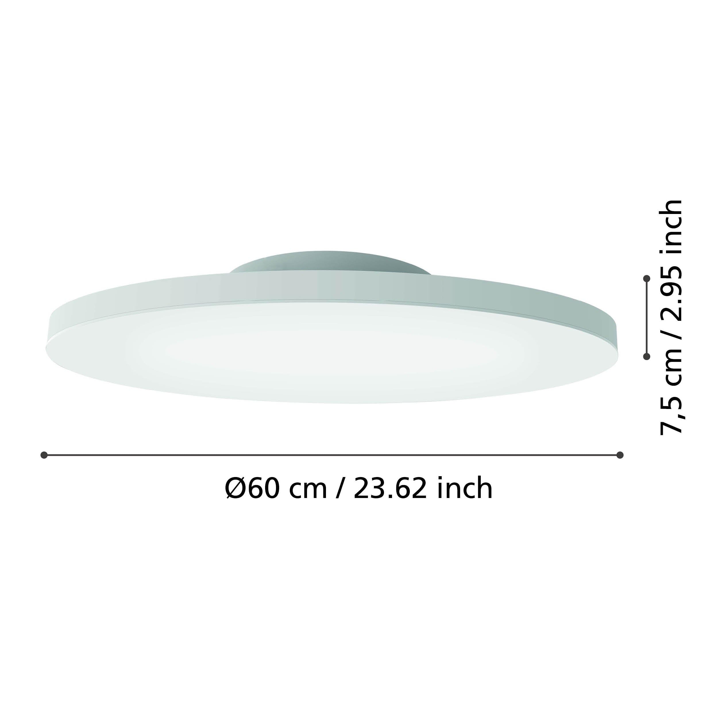 EGLO connect.z Smart-Home LED Panel Turcona-Z, Deckenlampe Ø 60 cm, ZigBee | App und Sprachsteuerung Alexa, Lichtfarbe einstellbar (warmweiß-kaltweiß), RGB, dimmbar