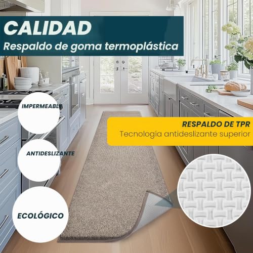 Alfombra antideslizante lavable de 60x210 cm para pasillo y cocina 4