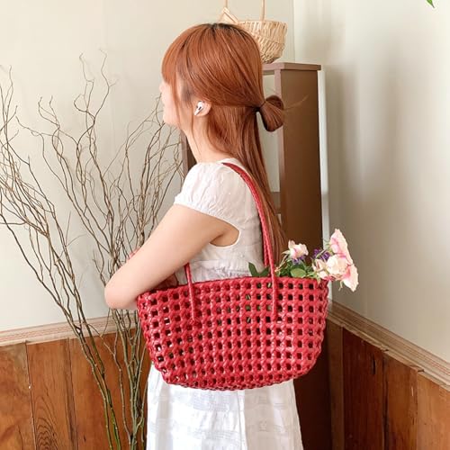 Hollow-Out Plastic Woven Clutch, Hobo Summer Shoulder Bag, Beach Travel Tote3