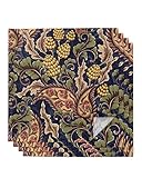 Washable Reusable Dinner Napkin Set of 4,Decorative Retro Medieval European Victorian Royal Patterns