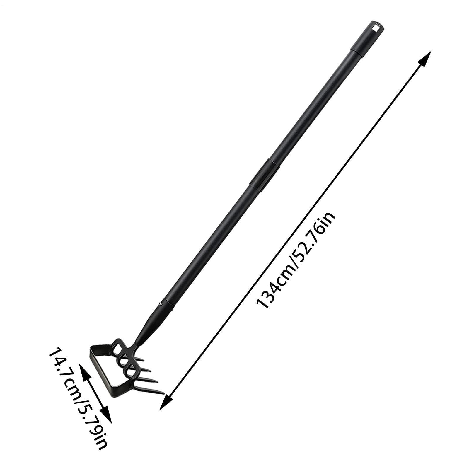 Narzędzie do motyki ogrodowej, Ergonomiczny uchwyt Heavy Duty Hand Hoe z | grabiami, Motyka ogrodnicza z grabiami do pielenia, cięcia i spulchniania gleby