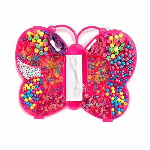 Out to Impress Butterfly Bead Case for Children from 5 to 10 Years Arts and Crafts Kids Bracelet Making Kit Bracelet Beads Beads Bracelet Making Beads Crafting Gift Kids
