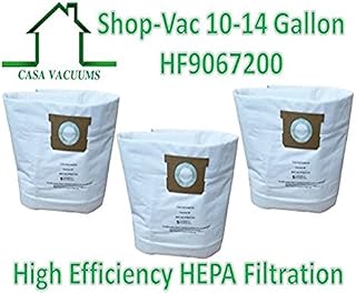 CASA VACUUMS replacement for Shop-Vac 9067200 10-14 Gallon Type I + Type F