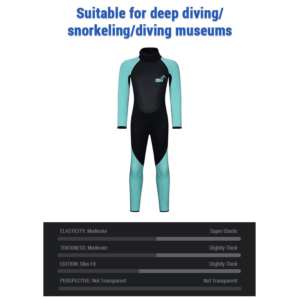 Combinaison en néoprène pour enfants, parfaite pour garçons et filles, 3 mm d'épaisseur pour plus de chaleur, combinaison humide en néoprène pour le surf, la natation, la plongée, idéale
