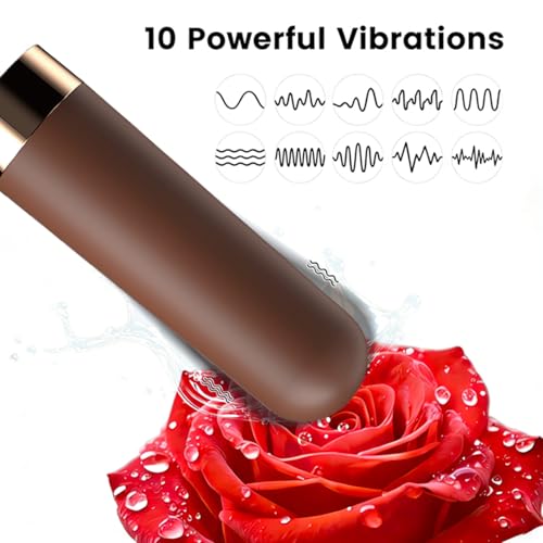 Image of Mini Vibrator Bullet with Remote,Neck and Back Massager (Caramel Color) | 10 Vibration Modes, Rechargeable, Deep Tissue Pain Relief, Waterproof, Remote Control