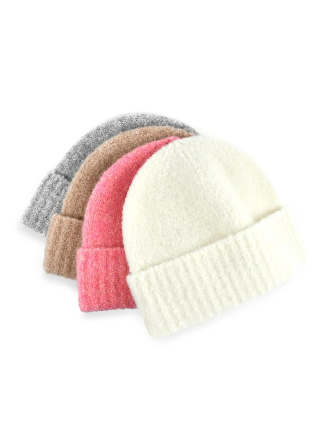 Wvapzxx Cappello Da Donna In Lana Tinta Unita Autunno Inverno Berretto Lavorato A Maglia Spesso Cappelli Caldi Ragazze