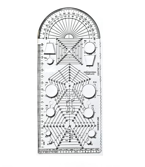 Produvct Ruler NTGS Engineering Drawing Template Ruler, Multi-Purpose Geometric ...