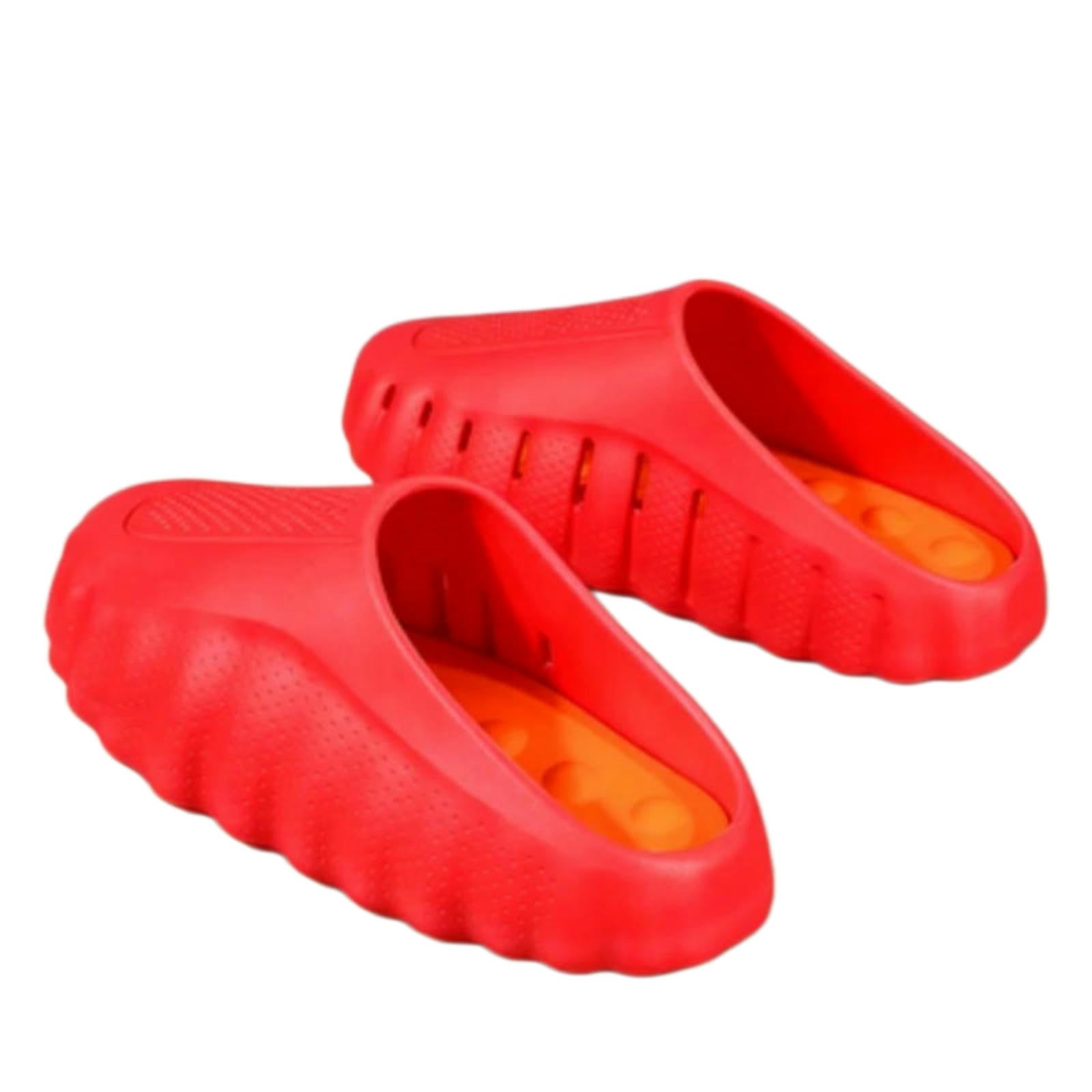 WANGSHUO Letnie kapcie Akuspressure Słońce Unisex Grube chodaki, Poduszka Cloud 2 sposoby noszenia Oddychające, lekkie, antypoślizgowe kapcie na plażę-czekolada-40-41