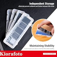 4 Pack transparente Kunststoff-Schutzhülle für M.2-SSDs | passend für 2280, 2260, 2242, 2230 NVMe, individuelle, antistatische und stoßfeste Aufbewahrungsbox mit Etikett – Ansicht 3