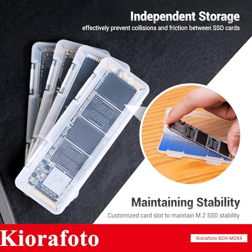 Image of 4PCS Clear Plastic M.2 2280 2260 2242 2230 SSD Case with Label
