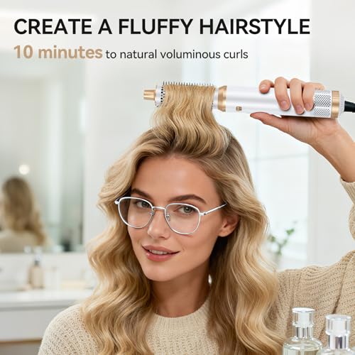 Image of Blow Dryer Brush 5 in 1: Ionic Hot Air Styler Hair Dryer Brush Blow Dryer Set for Curling Volumizing Straightening Styling