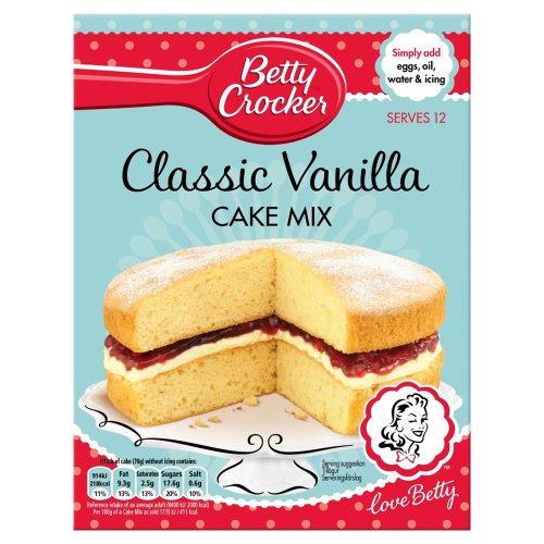 Betty Crocker Classic Vanilla Cake Mix 450g - Backmischung