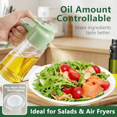 2-in-1 16-Ounce Glass Oil Sprayer and Dispenser Bottle (Green) 4.54 + Free Shipping w/ Prime or on 35+ + 50% Off - image 2