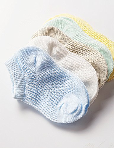 Babamate Toddler Baby Boys Girls Thin Mesh Breathable Ankle Socks No Show Socks For Summer, 0-12 Months, 5 Pairs #TOP3