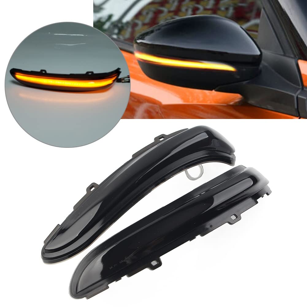 Indicador Lateral Luz LED Espejo Lateral Coche Lámpara Señal Giro Dinámica Que Fluye Para Peugeot 208 2008 2012-2021 Para Citroen C3 III C4 Para Cactus 2017-2021 Piloto lateral