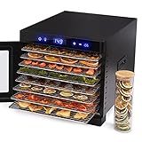 Stainless Steel GDOR Food Dehydrator with 8 Trays, Digital Adjustable Timer & Tempe Control Food Dry