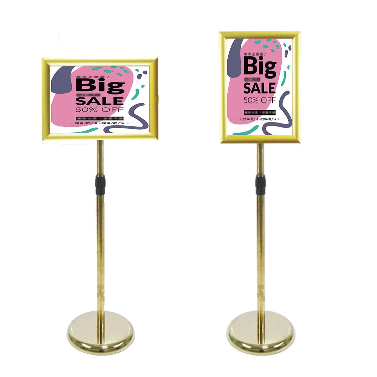 Soporte para letreros de pie, Soporte para letreros A3, Soporte para Carteles, tableros publicitarios, Soporte para Carteles, Tablero de exhibición de pie A3 Dorado