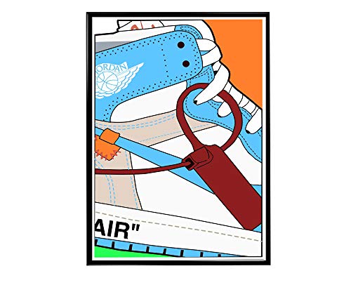 Rob'sTees Hype Sneaker Close Up Poster, Streetwear Poster, Hype Poster, Kicks Poster, Pop Culture Sneaker Art Wall Decor Urban Wall Art (Frame NOT Included) (18x24)