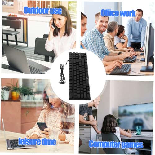Clavier mécanique pour ordinateur et jeux avec touches rétro-éclairé arc-en-ciel - 3