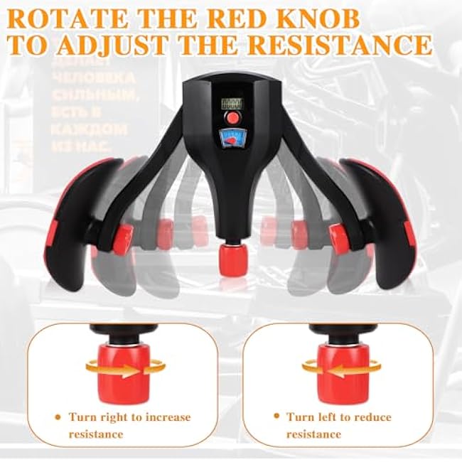 Thigh Master Inner Thigh Exerciser Adjustable Resistance 0-132 LB Strength Exercise Equipment, Leg Workout Exerciser Pelvic Floor Hip Trainer with Resistance Display and Smart Counter, Black/Red