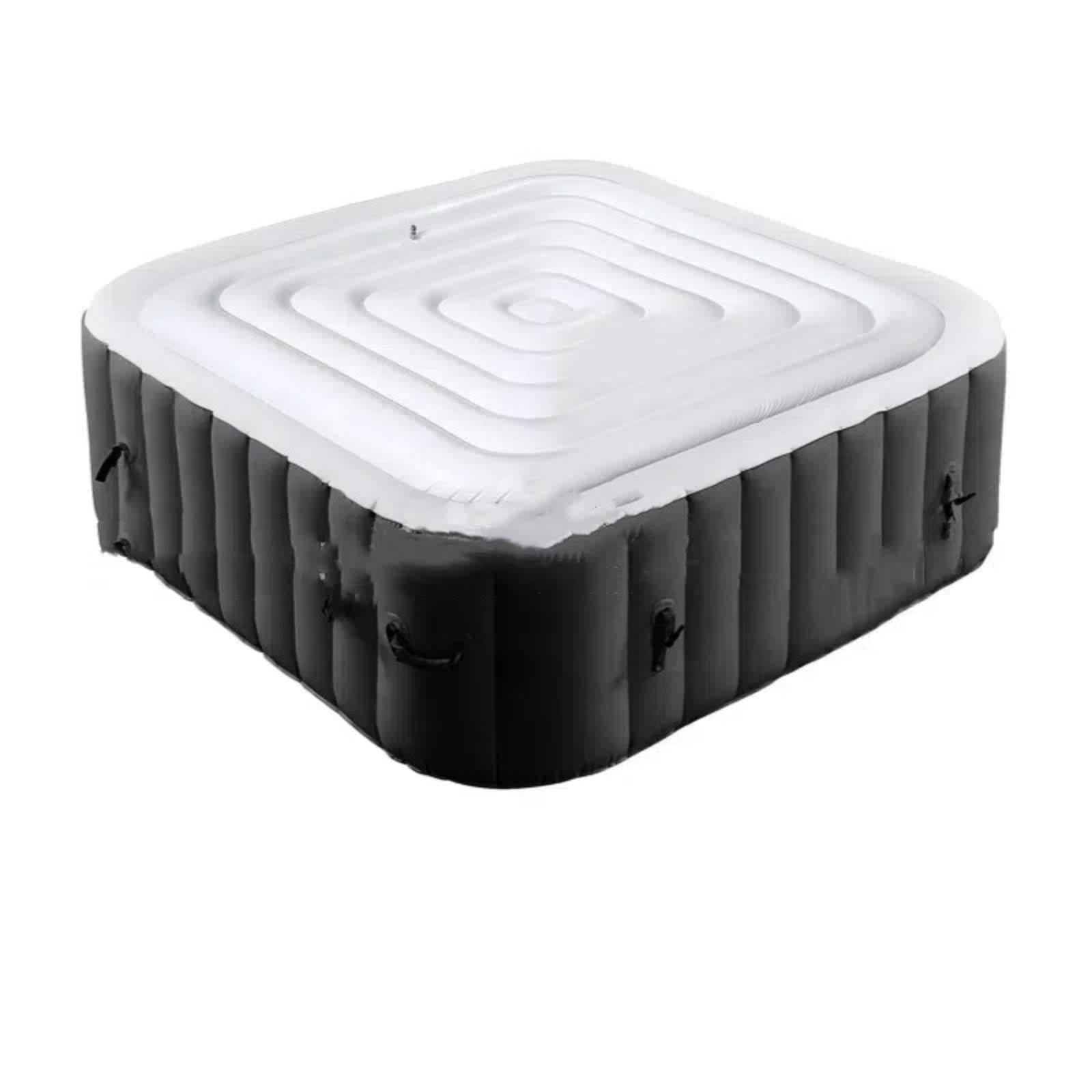 Cubierta De Spa Inflablecuadrada, Tapa De Spa con Válvula De Inflado Y Desinflado Rápido Y Fácil, Tapa Aislada Para Spa,Lona De Burbujas Piscina, Resistente a la Lluvia a la Nieve, …