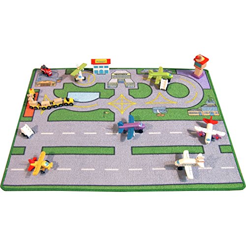 Be-Active Gran playmat del Aeropuerto de Heathwick: una adición Divertida para el Dormitorio, la Sala de Juegos, el Cuarto de niños o la Clase.