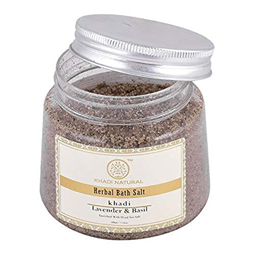 Khadi Natural Ayurvedic Lavender Basil Bath Salt|Antiseptic Properties| Soothes irritated skin|Warm water bath|Relaxes muscles| Suitable for all... - Image 3