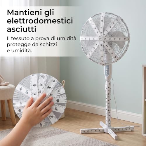 Funda antipolvo para ventilador con acabado textil premium protector de hogar 6