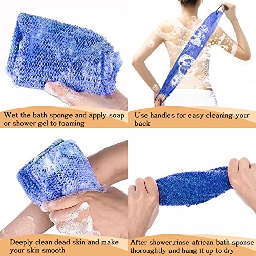 Esponja de red africana para ducha lufa exfoliante corporal para tu rutina de baño diaria 2